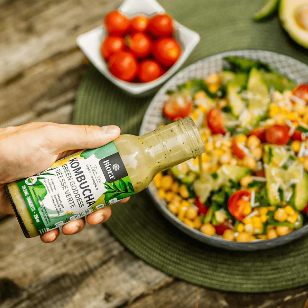 Biora's kombucha green goddess dressing