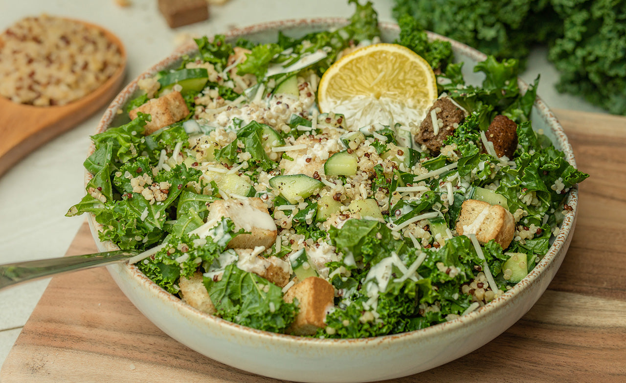 Kale and Quinoa Caesar Salad Recipe
