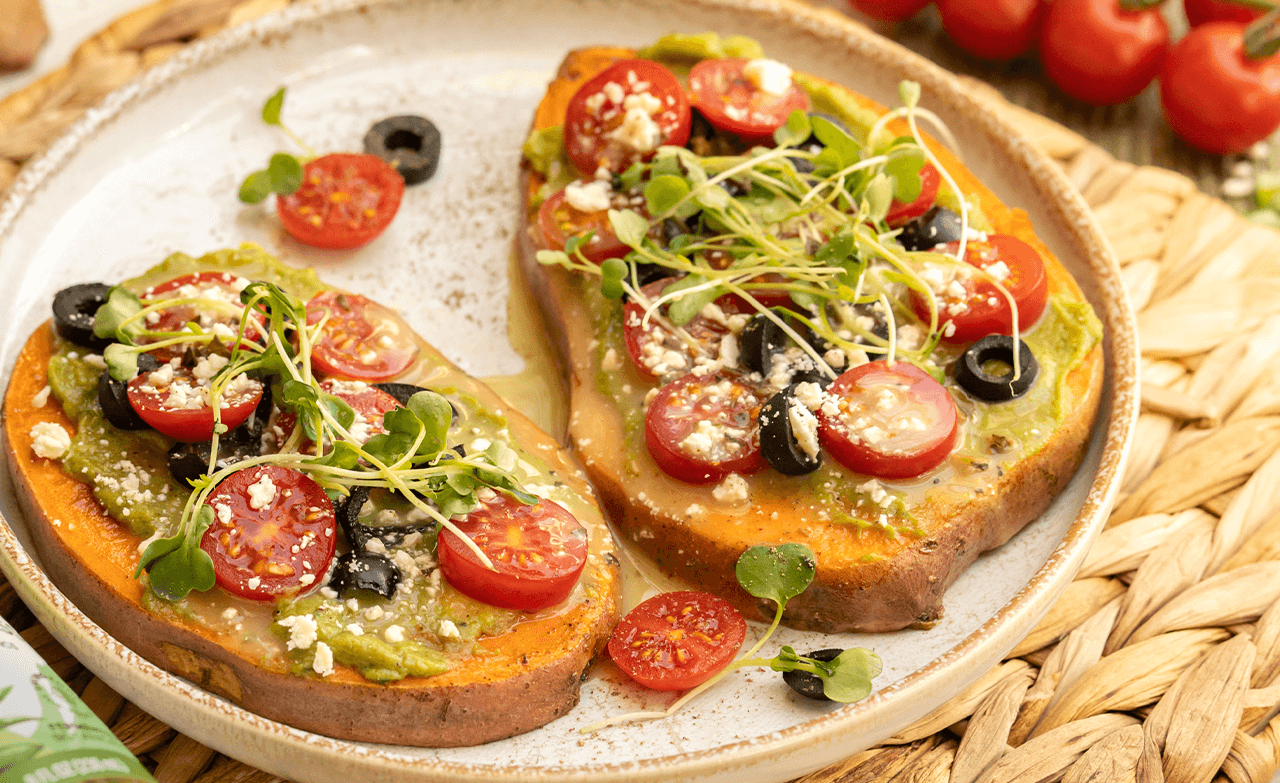 Sweet Potato Toasts With Green Goddess Dressing Recipe