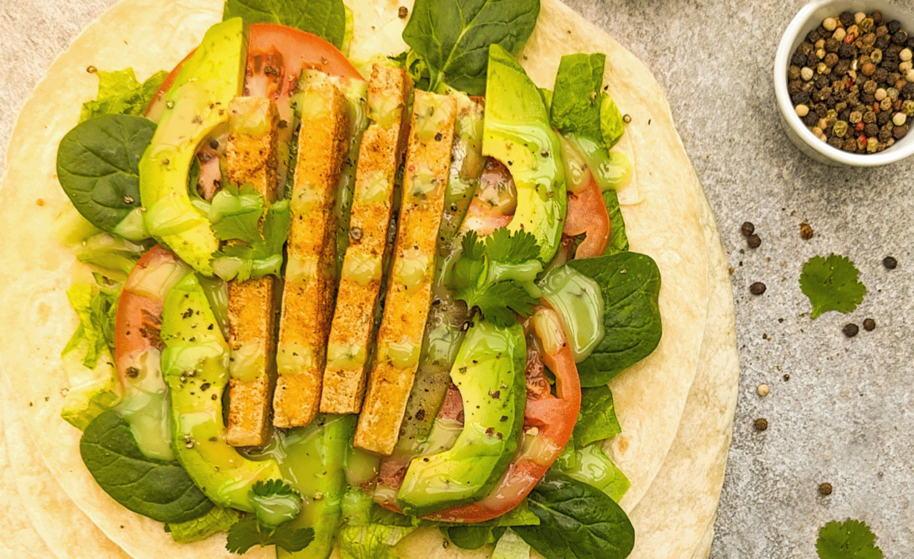Tofu Wrap with Green Goddess Dressing Recipe