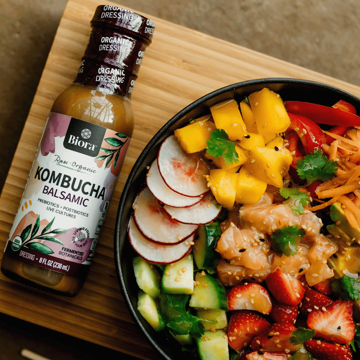 Biora's Kombucha Balsamic Dressing